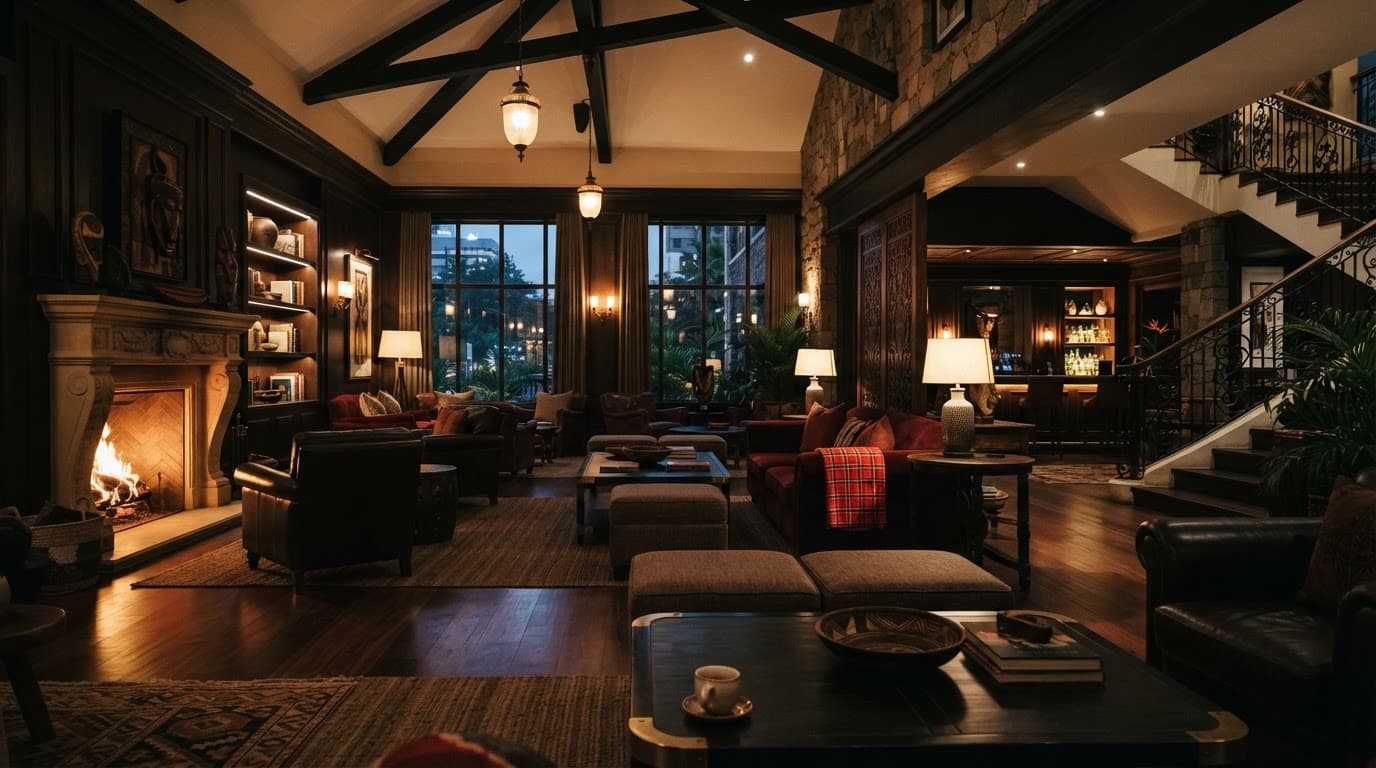 Nairobi Escort Ads: A Safer Way to Browse Listings 2 Xxnairobi- Best Escorts in Nairobi Directory in Kenya Upscale Nairobi hotel lounge with plush seating and warm lighting.