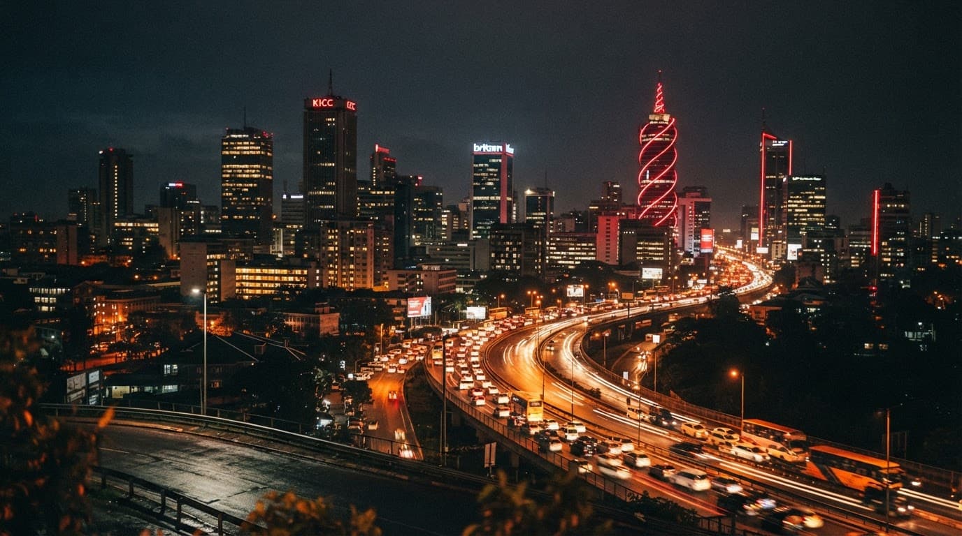 Nairobi Escorts: A Safer Guide to Local Listings 1 Xxnairobi- Best Escorts in Nairobi Directory in Kenya Nairobi skyline glowing above streets with dramatic red lighting at night.
